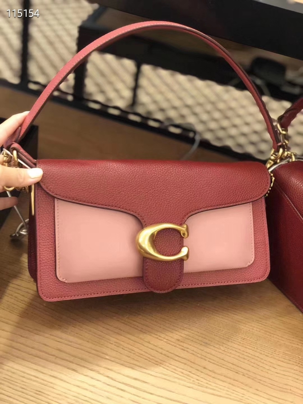 Coach Tabby 26 Two-Tone Rose and Blush Leather Shoulder Bag